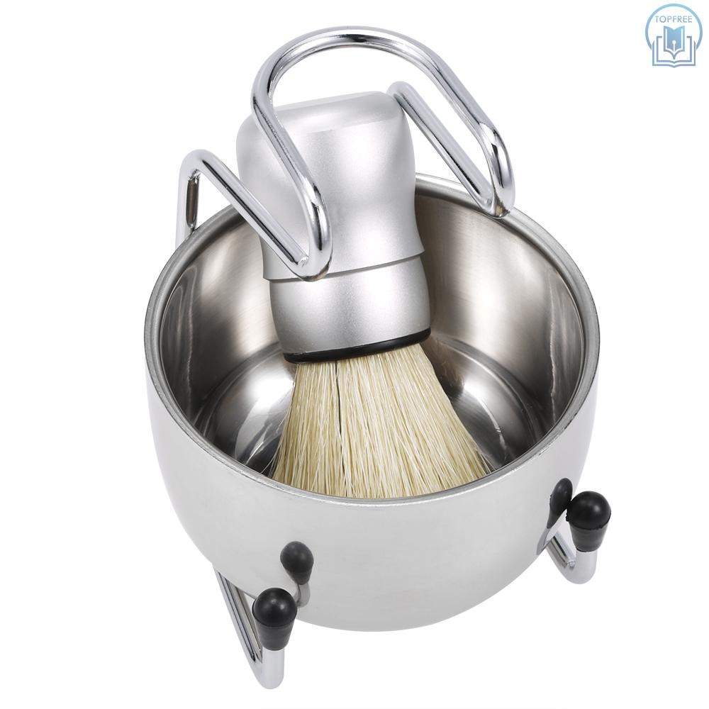 [Hàng mới về] T&F Set đồ 3 trong 1 cọ chải râu + chén đựng xà phòng + giá đỡ  chuyên dụng cho việc cạo râu | BigBuy360 - bigbuy360.vn