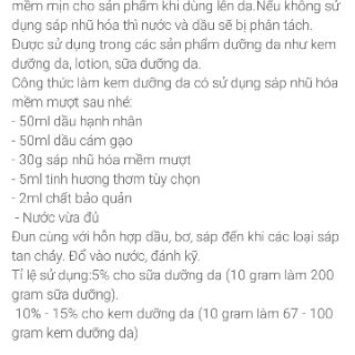 Sáp nhũ hóa - bán lẻ 10g