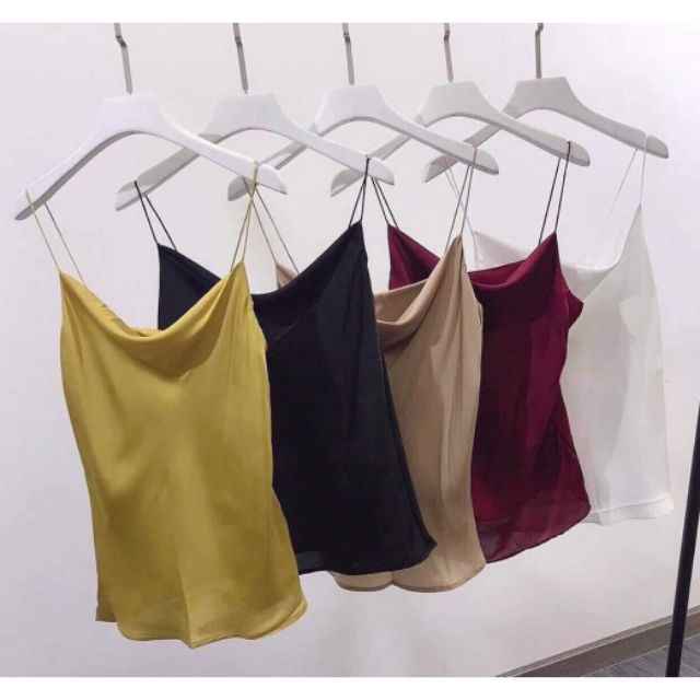 Áo 2 dây cổ đổ chất lụa cao cấp loại xịn m79