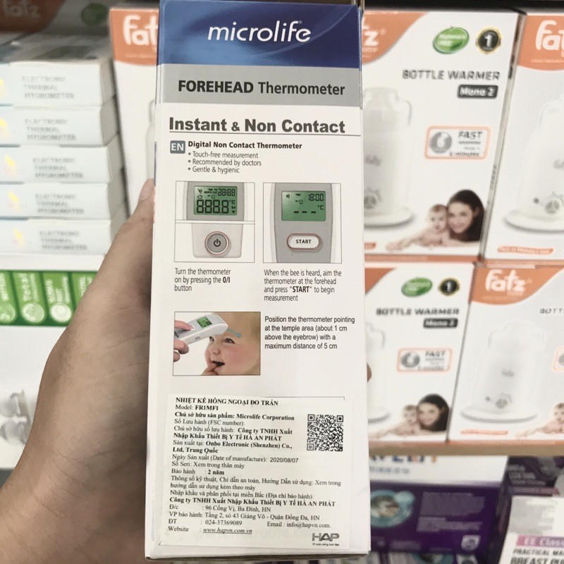 [CHÍNH HÃNG] - Nhiệt Kế Đo Trán Hồng Ngoại Microlife FR1MF1