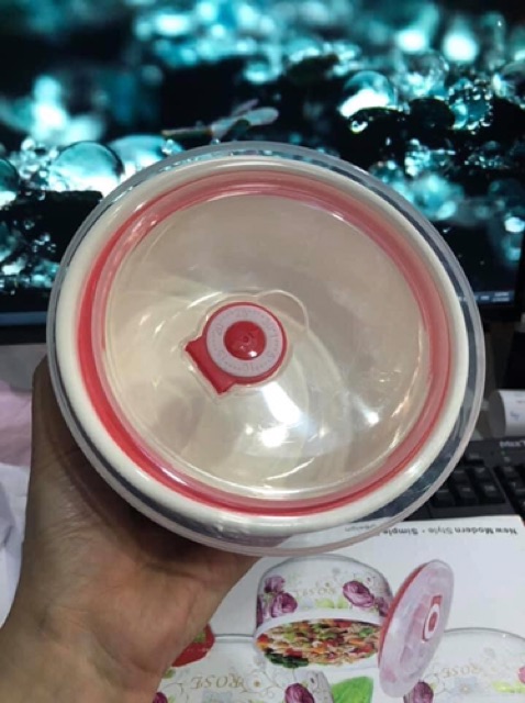 Bộ 3 bát sứ có nắp hút chân không( loại không tai)