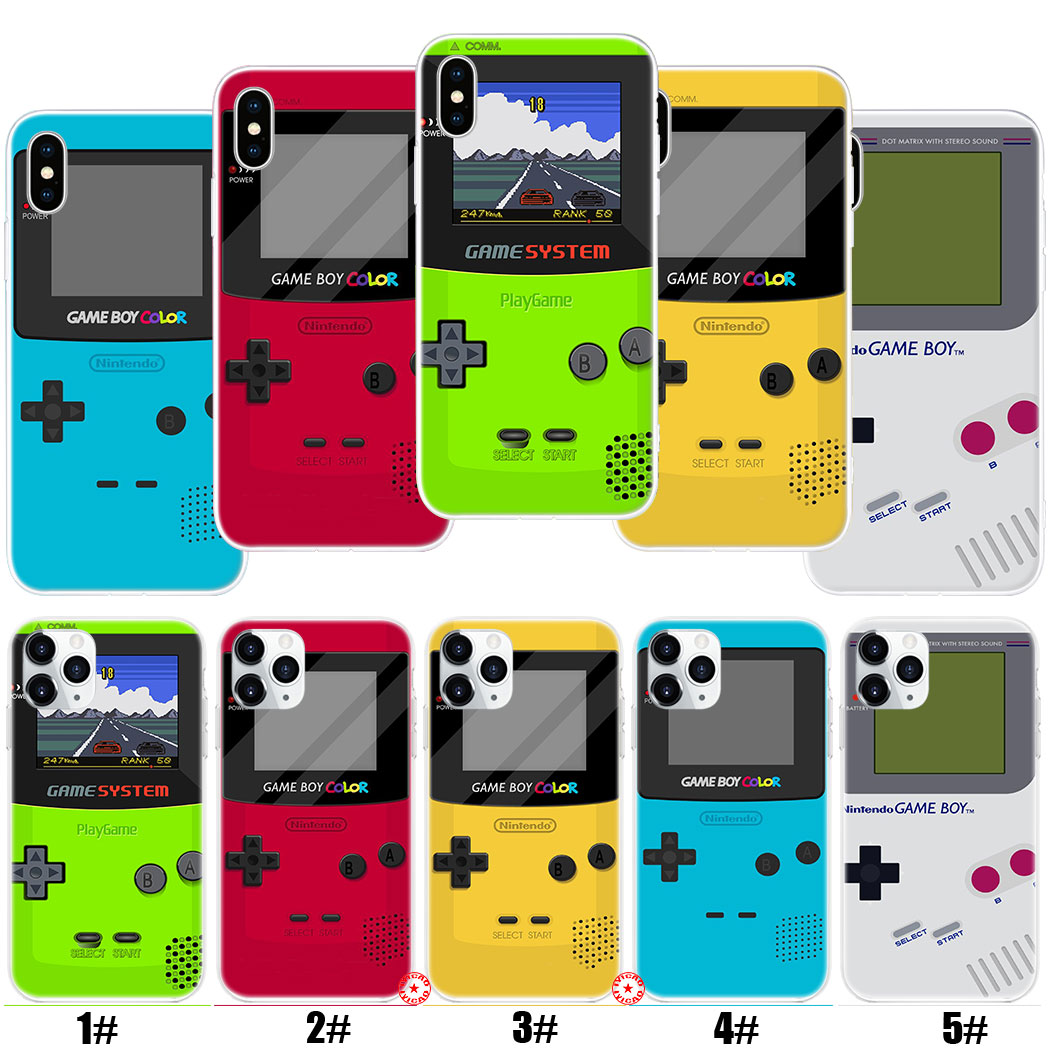 Ốp Điện Thoại Dẻo Trong Suốt Họa Tiết Gameboy Play Cho Iphone 5 5s 6 6s 7 8 Plus X Xr Xs Max Cv51