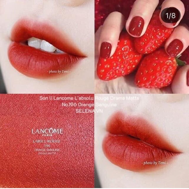 SON LÌ LANCOME L'ABSOLU ROUGE DRAMA MATTE màu 196