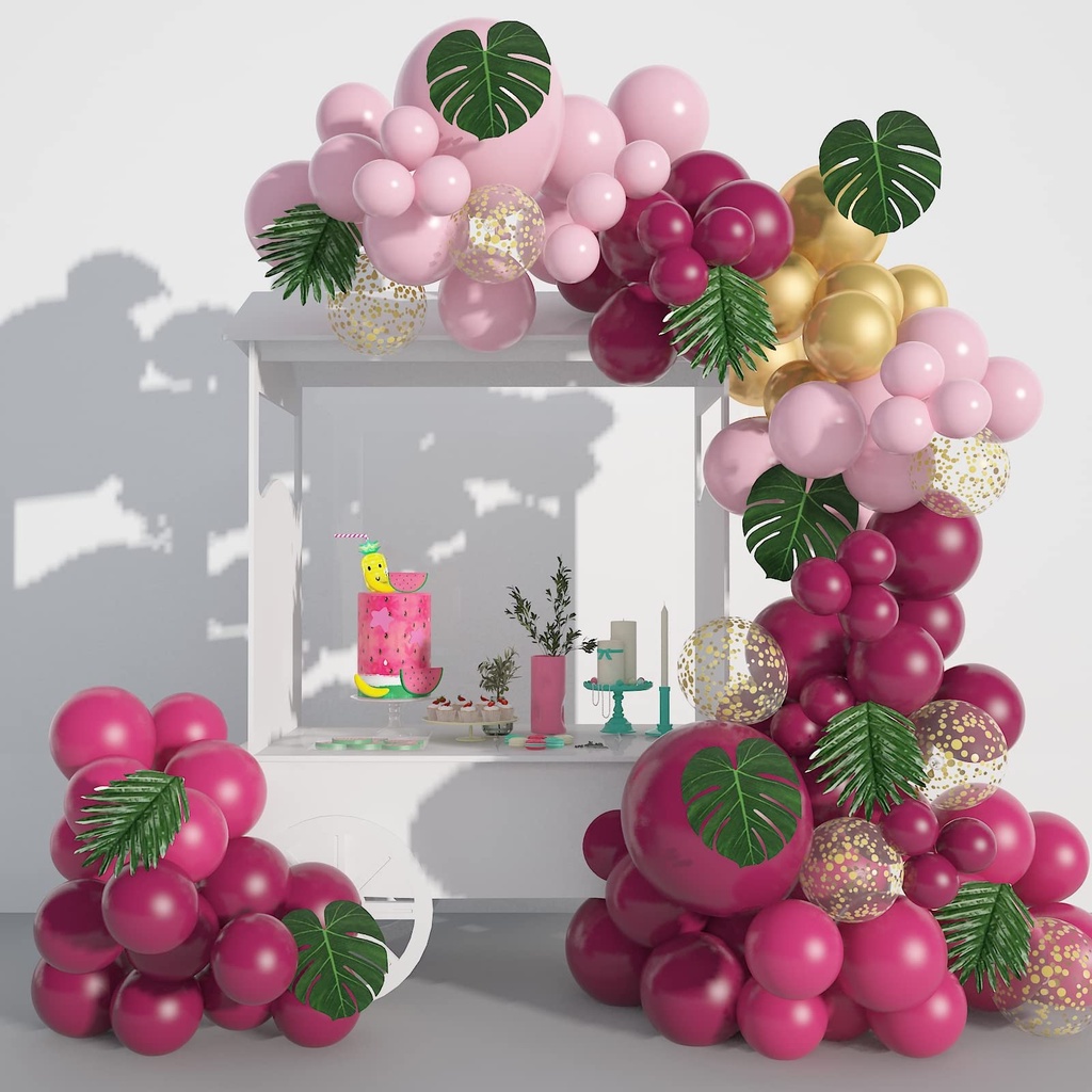 Set 76 Phụ Kiện Gắn Bong Bóng Trang Trí Tiệc Sinh Nhật Phong Cách Hawaii