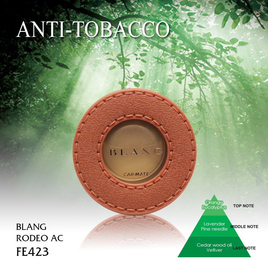 Nước Hoa Ghim Máy Lạnh CARMATE Blang Rodeo AC FE423 Anti-Tobacco 4ml - Nhập Khẩu Chính Hãng