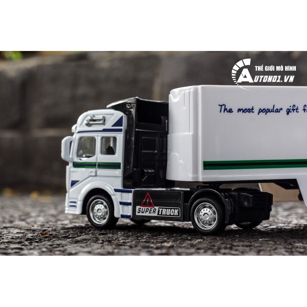 MÔ HÌNH XE CONTAINER TRUCK KING WHITE 1:50 DIECAST METAL 6763