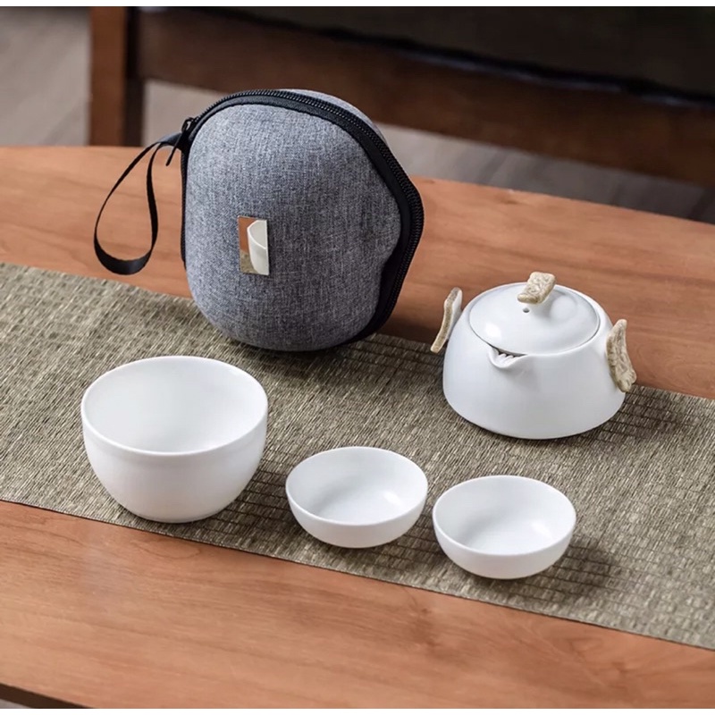 Bộ trà dã ngoại du lịch xếp gọn thành trái táo rất gọn nhẹ xinh xắn