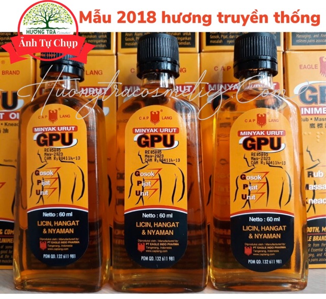 Dầu gừng hương sả trị đau xương khớp GPU Liniment Oil 60ml