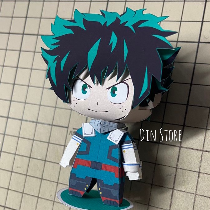 Mô hình giấy nhân vật Boku No Hero Academia My Hero Academia - Mô Hình Todoroki , Bakugo , Deku - Kit Mô Hình Anime