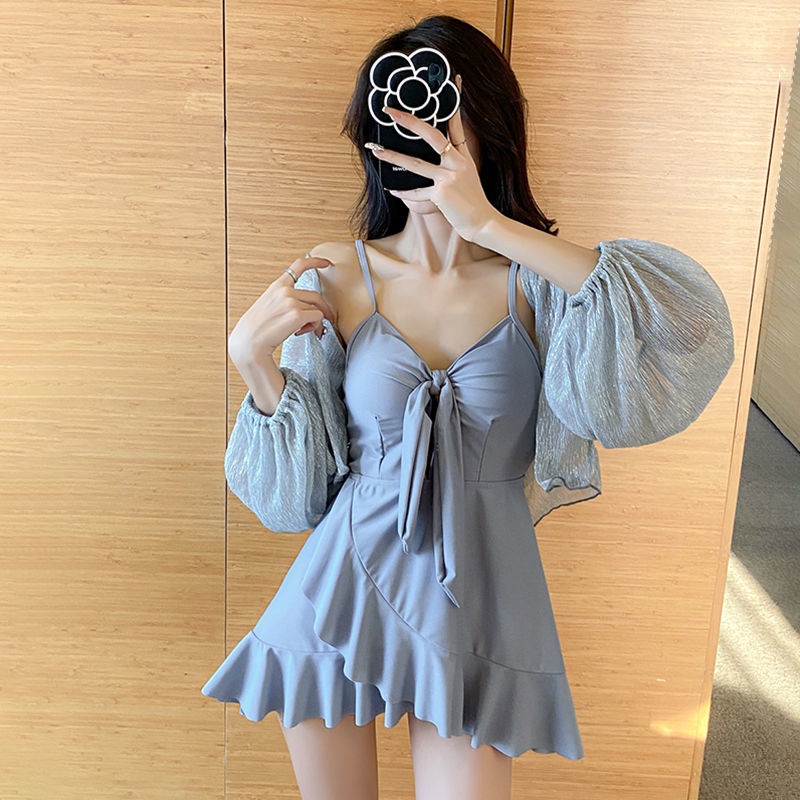 Bộ Đồ Bơi Một Mảnh Dài Tay Dáng Ôm Phong Cách Siêu Nữ Tính Thời Trang Mùa Xuân