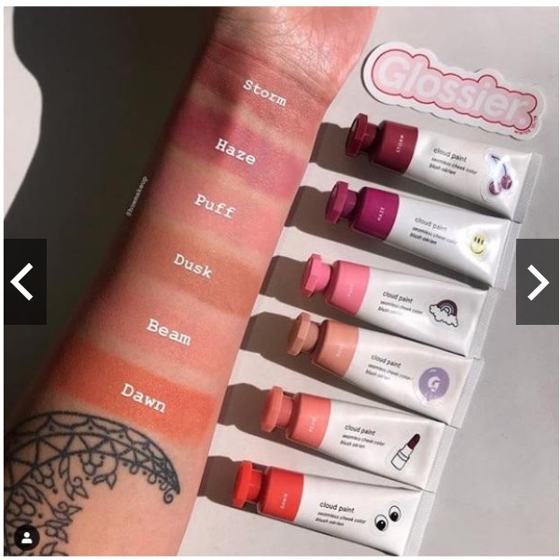 Má hồng dạng kem Glossier Cloud Paint