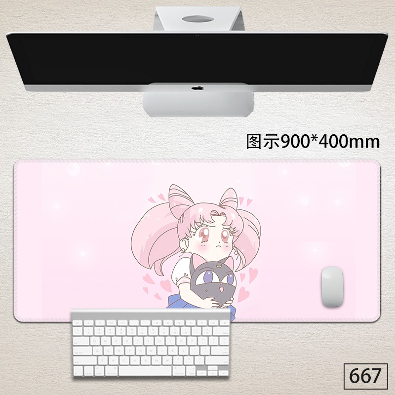 ♥❤❥Super cute mouse pad girls' computer hipster thickened desk mat lock edge customizable creative plus-sized office mat