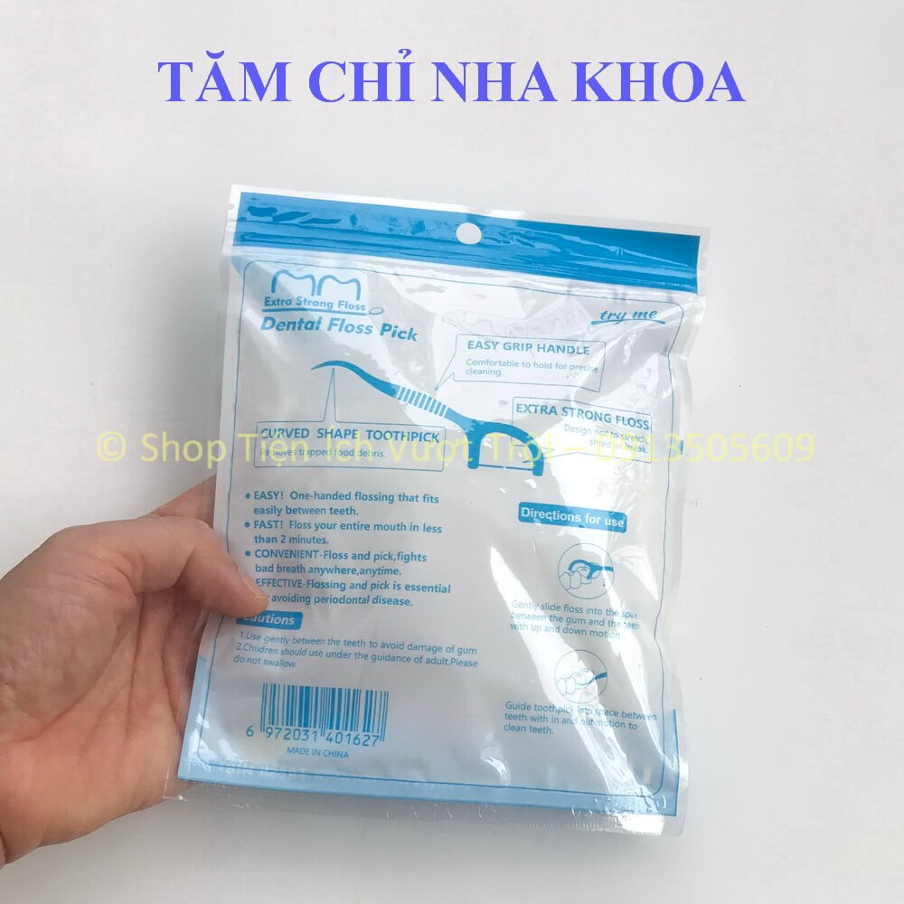 Tăm chỉ nha khoa làm sạch khe kẽ răng, hộp to,túi to chi phí thấp, lấy thức ăn giắt trong khe kẽ răng-Tiện Ích Vượt Trội