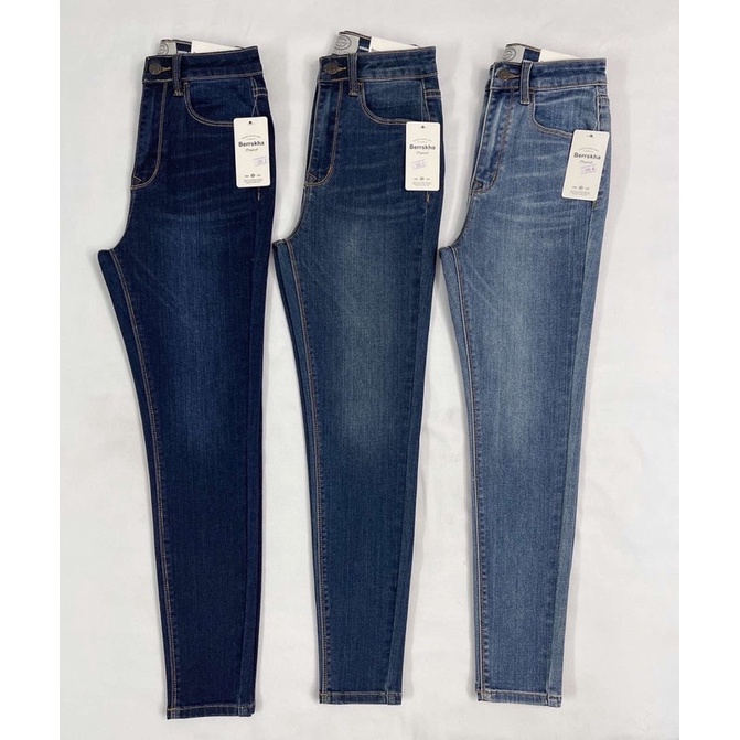 Quần skinny 9 tấc trơn Berrskha lưng cao qua rốn