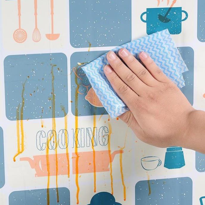 Giấy dán tường nhà bếp miếng dán bếp chống bắn dầu mỡ chịu nhiệt cao MS2459