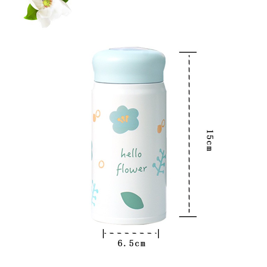 Bình giữ nhiệt có lọc trà Hello Flower 310ml cực dễ thương