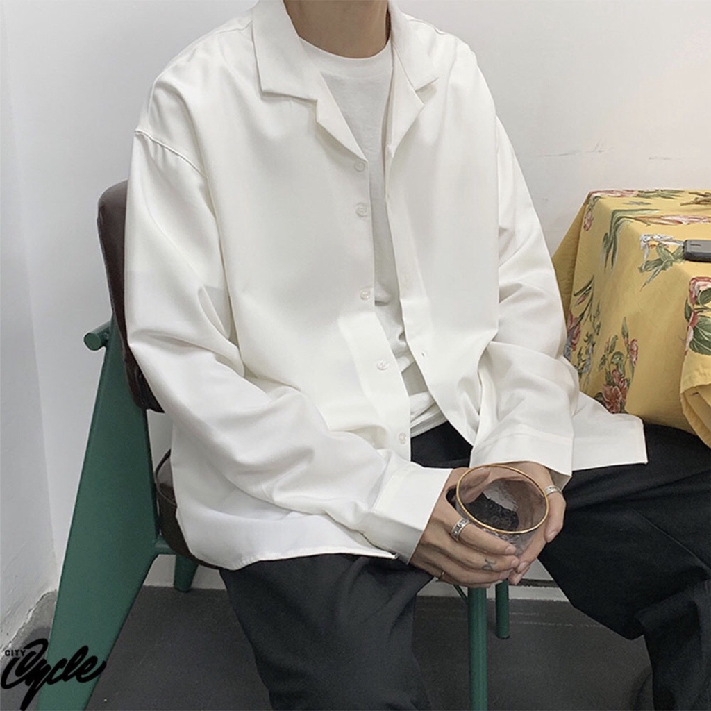 Áo sơ mi nam nữ Pijama Jiang Store - Áo sơ mi cổ vest Unisex dài tay chất mềm mịn