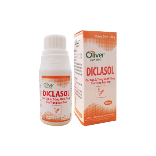 Diclasol cầu trùng manh tràng, cầu trùng ruột non gia cầm (100ml)