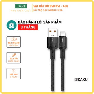 Cáp sạc nhanh dây dù lightning micro usb type c kaku ksc 458 dài 1m2