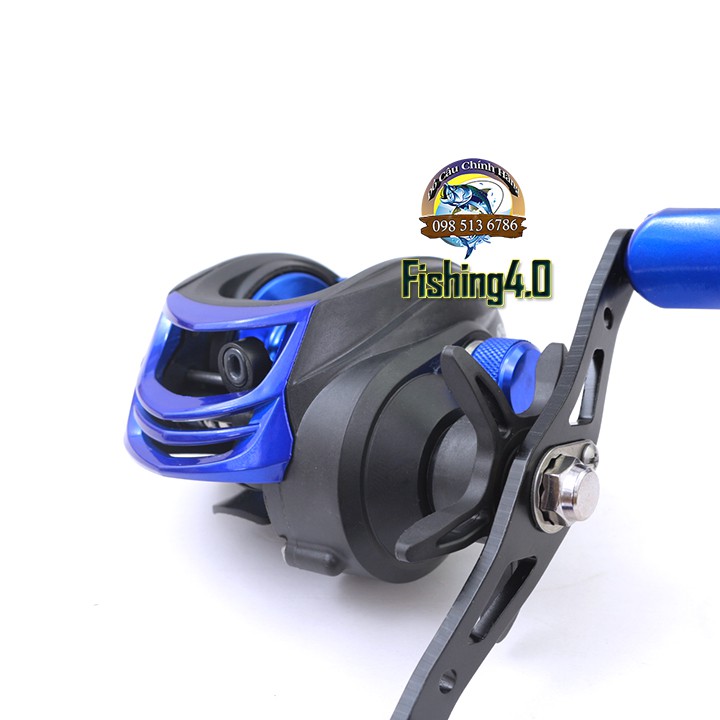 Máy câu ngang Lure Fishing Reel - Màu Xanh Dương - Chất Lượng Tốt - Mẫu mới 2020