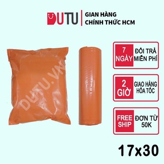 [GIÁ SỈ] 100 Túi Gói Hàng Niêm Phong 2 Lớp Có Băng Keo Tự Dính Màu Cam Size 17x30