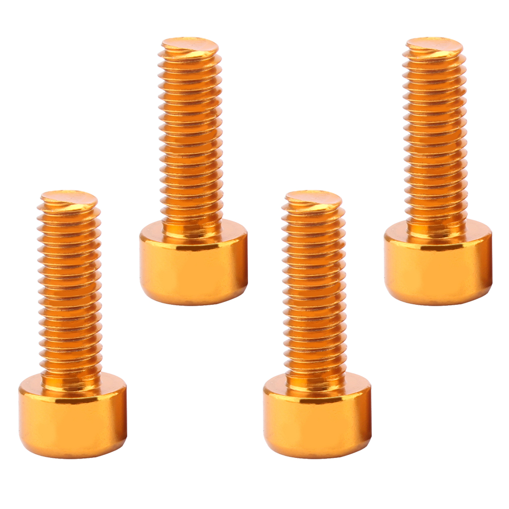 Set 61 12 Ốc Vít Nhôm Màu Tím / Vàng / Đỏ Dành Cho Xe Đạp