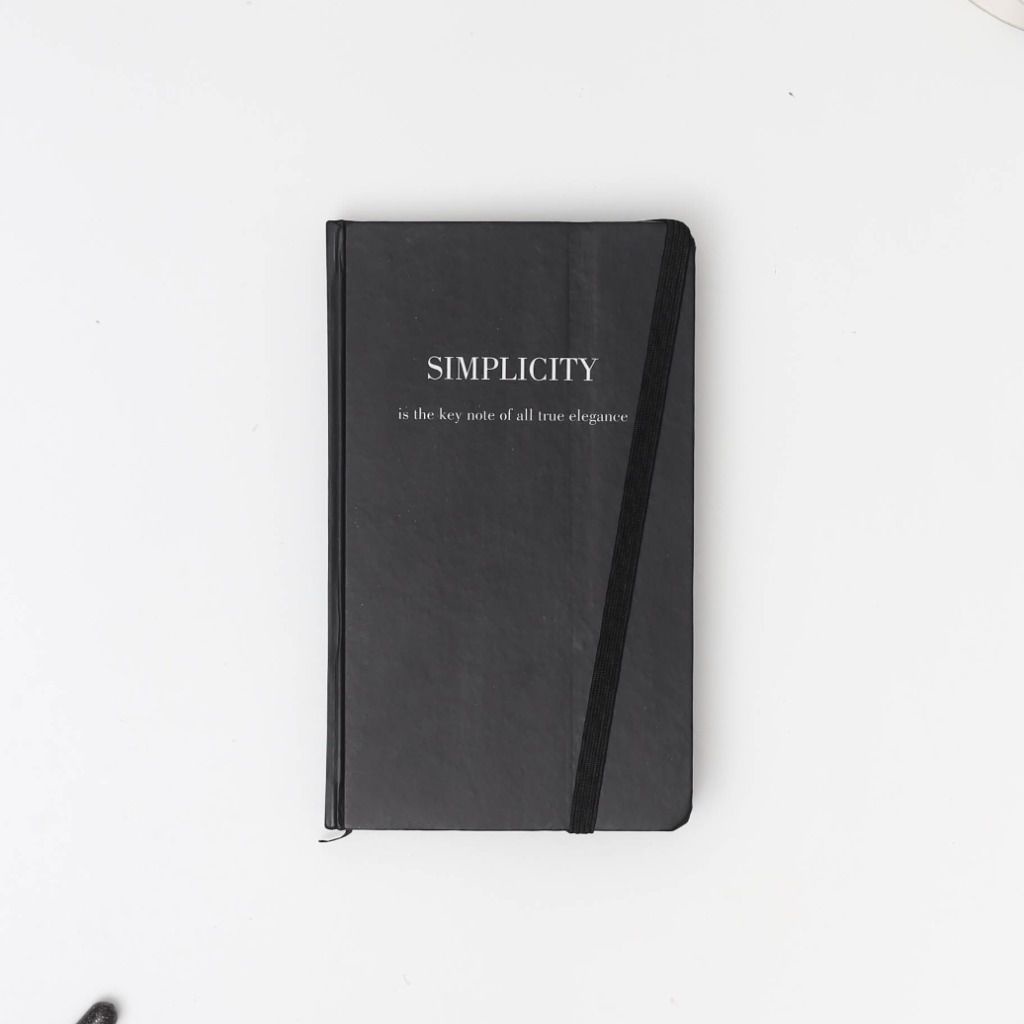 Sổ CRABIT Plain Simplicity ( Sổ đen - ruột trắng trơn ) 1124a