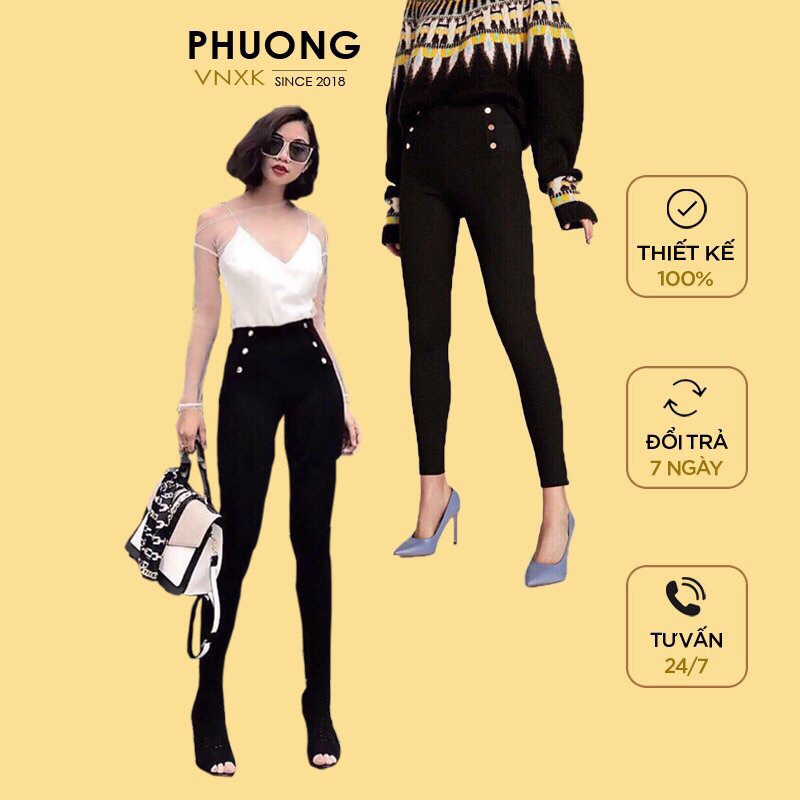 Quần tregging 6 cúc Hàn Quốc hothit ( có ảnh thật)