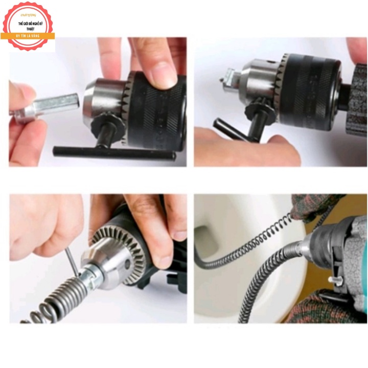Dây thông tắc cống lò xo phi 16 Thép Đen chống rỉ sét ( lò xo thông tắc cống LOẠI 15M )