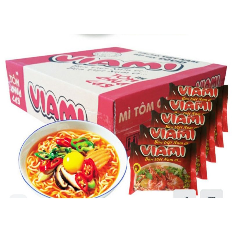 Mì tôm chua cay viami 30 gói/thùng - date mới nhất