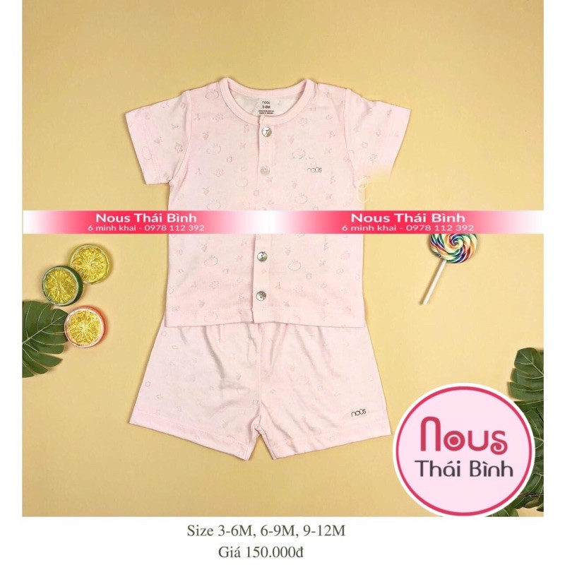 Bộ cài thẳng hồng pasel Nous