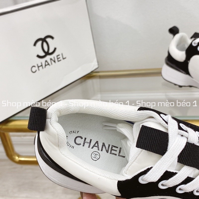Giày thể thao sneaker cn trắng pha viền đen fullbox