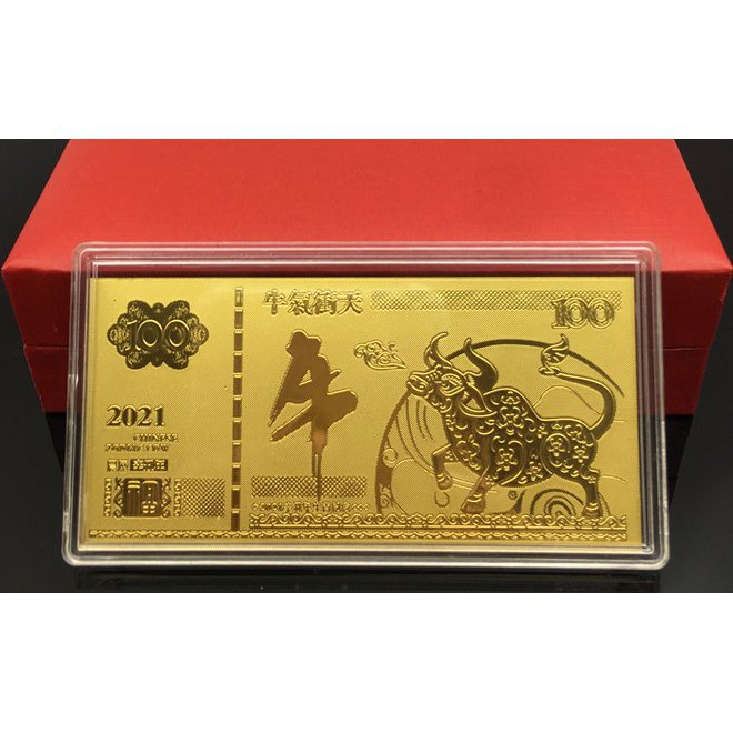 Tiền Con Trâu Plastic Mạ Vàng Lì Xì Tết 2021 - Tien 100 Macao Plastic Ma Vang Li Xi Tet | BigBuy360 - bigbuy360.vn