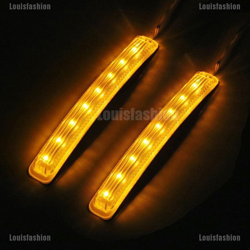 Bộ 2 Đèn led Gắn Gương Chiếu Hậu Cho Xe Hơi 9 smd12v Dài 16.5cm Chiều Dài 2.5cm
