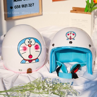 Mũ bảo hiểm 3 4 DORAEMON DOREMON người lớn dễ thương cute MON0251