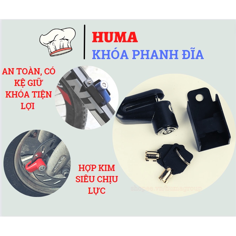 Khóa Phanh Đĩa Xe Máy Nhiều Màu Chống Trộm - Bộ Khóa Chống Trộm Bằng Thép Cao Cấp M98