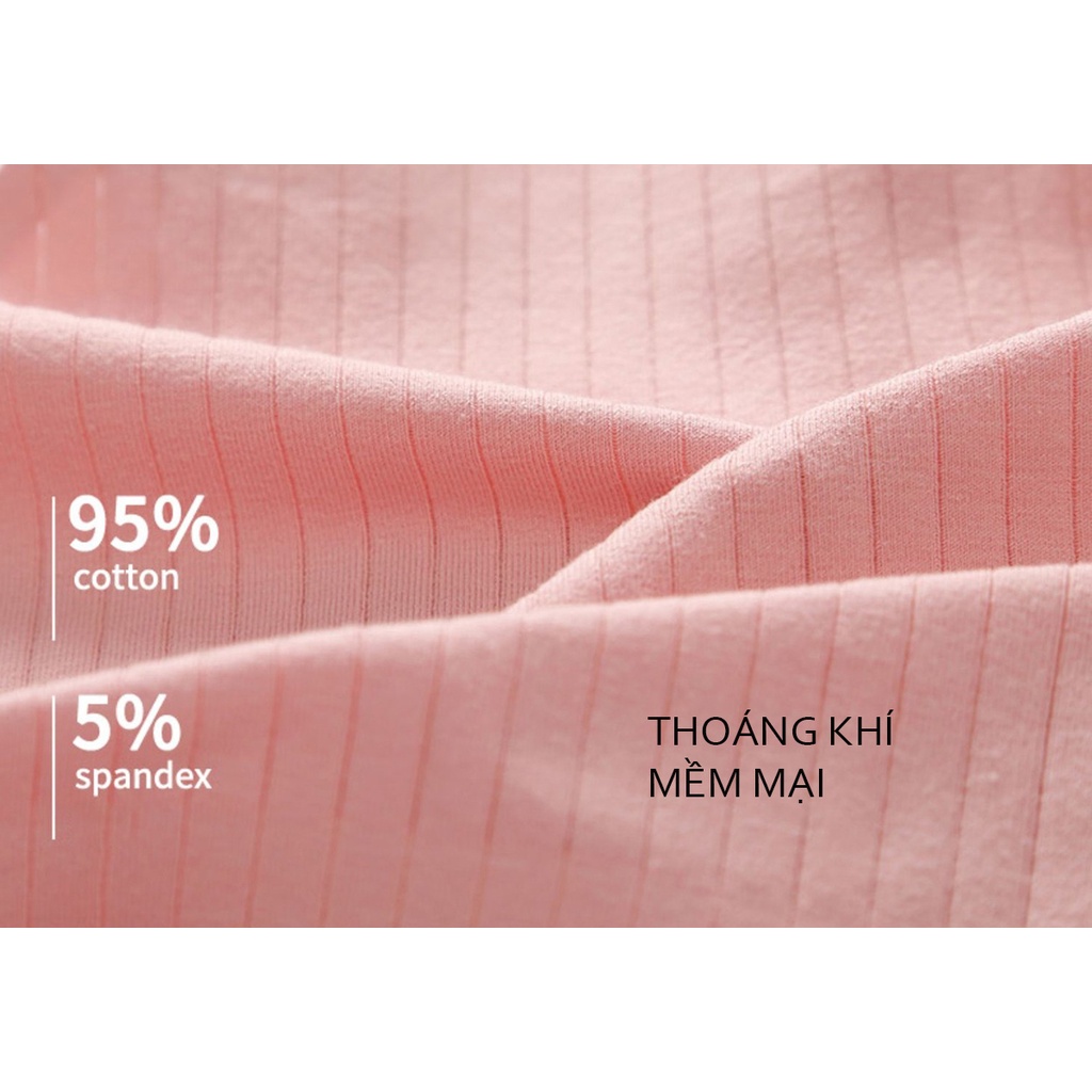 Quần lót nữ cotton gân tăm mềm mại thấm hút mồ hôi 111