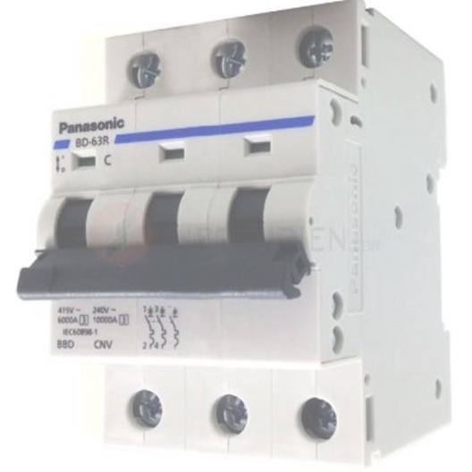 [PANASONIC]  Cầu dao tự động 3 tép, Áp tô mát, MCB 3P 16A,20A,25A,32A,40A,50A,63A- Hàng chính hãng BH 24 tháng