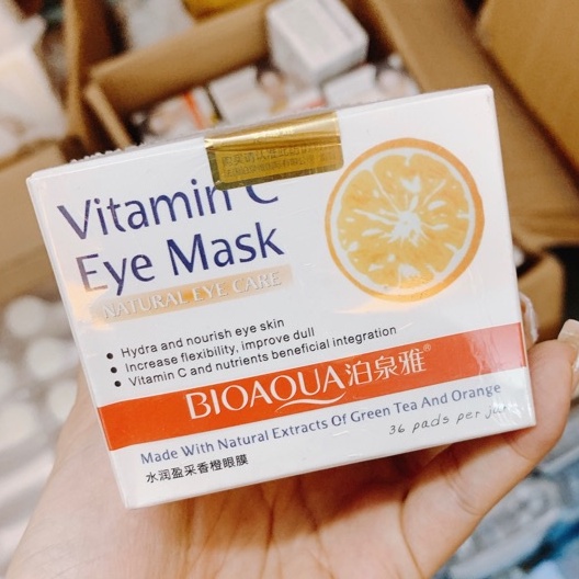 Mặt nạ mắt Bioaqua Vitamin C Eye Mask Natural Eye Care - Hàng có sẵn