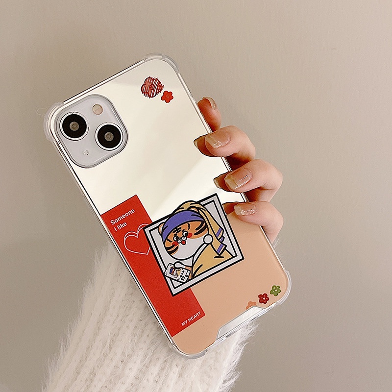 Ốp lưng iphone Ốp Điện Thoại Mặt Gương Chống Sốc Cho iPhone6 / 7 / 8Plus 14proMax XR 11 / 12 13Pro Max MINI 14 Dinuo case