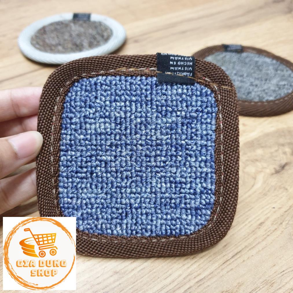 Miếng Lót Ly Lót Đế Cốc Ly Bằng Vải nỉ Siêu Thấm Nước