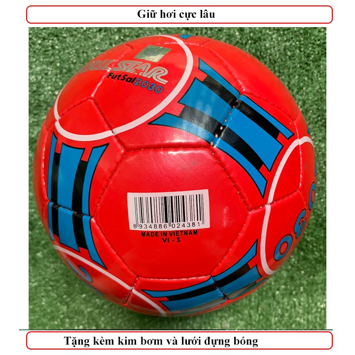 Quả bóng đá Geru Star Futsal 2030D khâu tay -Tặng kim bơm và lưới đựng bóng