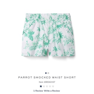 Quần short bé gái janie and jack - parrot smocked waist short