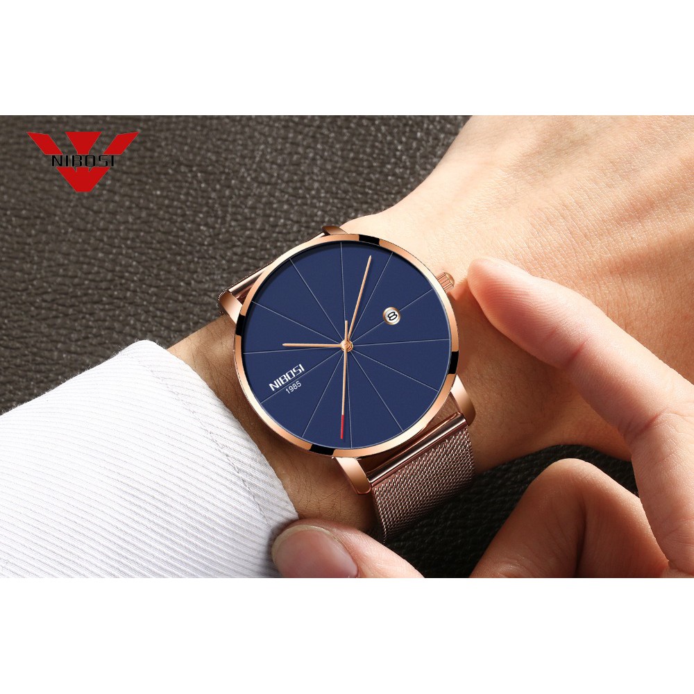 ĐỒNG HỒ NAM NIBOSI 2321 CHÍNH HÃNG - MÀU ĐEN/VÀNG ĐỒNG