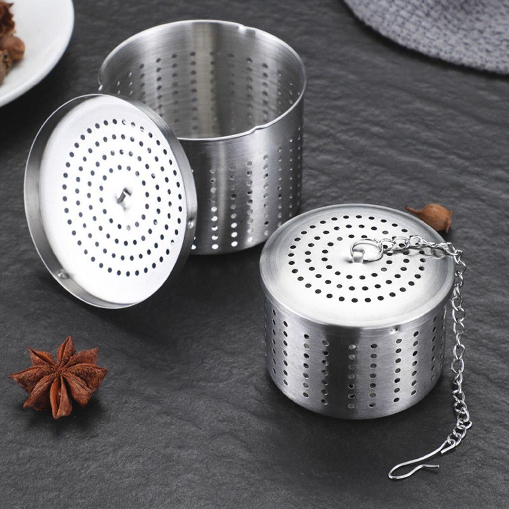 1 Xô Đựng Trà Bằng Thép Không Gỉ 304 Kèm Dây Xích Dễ Vệ Sinh|Dụng Cụ Lọc Trà Tiện Lợi Dễ Sử Dụng