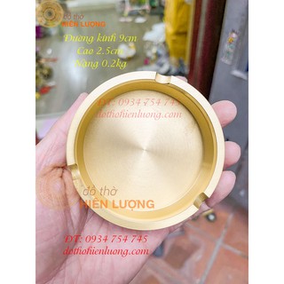 Gạt tàn trơn bằng đồng vàng loại đẹp