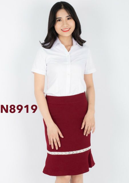 Áo Thái Hoà vải sợi tre cao cấp màu trắng 8919-01 | BigBuy360 - bigbuy360.vn