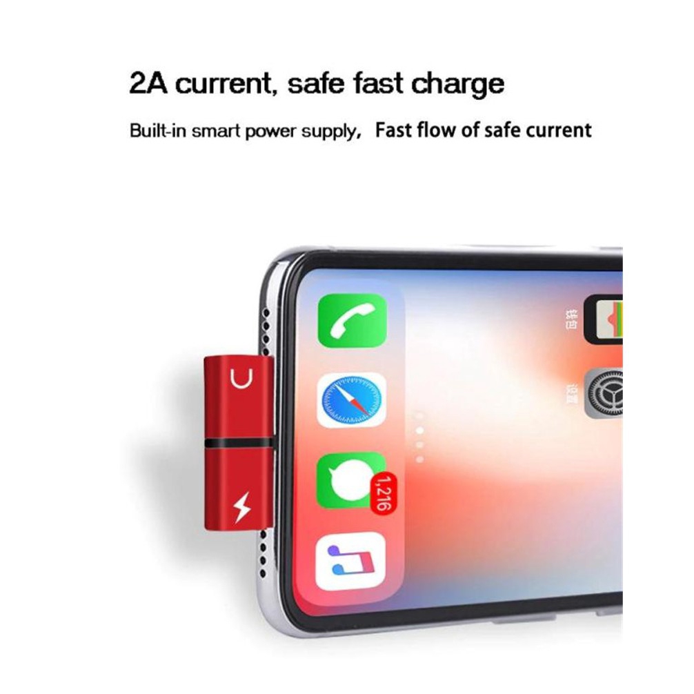Bộ Chuyển Đổi Sạc Pin 2 Trong 1 Cho iPhone 7 8 Plus X Xs Max XR Apple