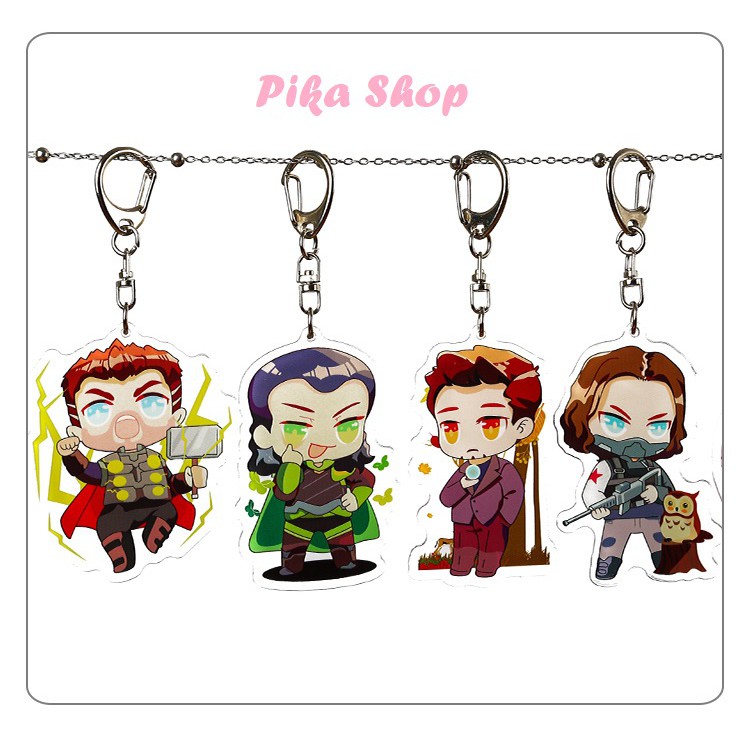 Móc khóa nhựa chibi Avengers