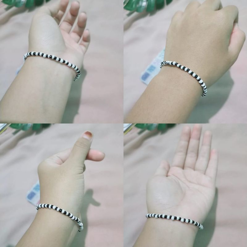 Vòng tay ngọc trai trắng đen | Vòng đeo tay bts v | Vòng đeo tay phong cách nhóm nhạc bts| Vòng tay in hình nhóm nhạc Kpop | Kim taehyung & seokjin | Bts quân đội | Vòng đeo tay Kim taehyung